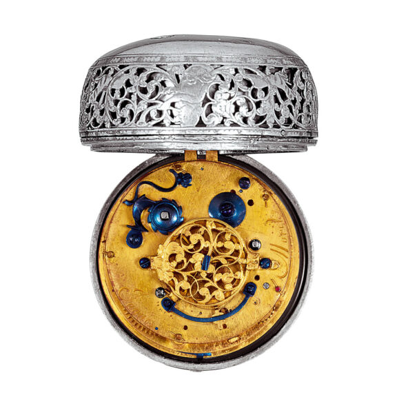 Swiss silver and leather pair cased verge pocket watch circa 1690 Swiss silver and leather pair cased verge pocket watch circa 1690