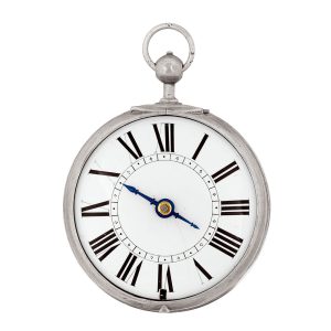 German silver hour- and half hour-striking coach watch circa 1680