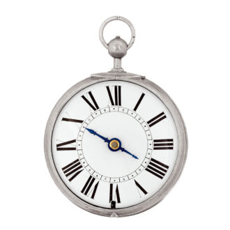 German silver hour- and half hour-striking coach watch circa 1680