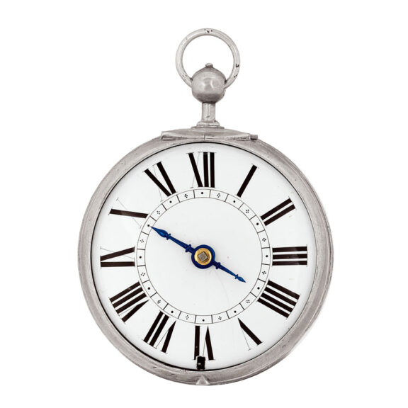 German silver hour- and half hour-striking coach watch circa 1680