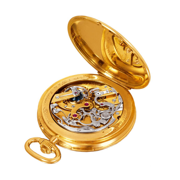 French 18K gold keyless dress watch with chronograph Circa 1915 French 18K gold keyless dress watch with chronograph Circa 1915