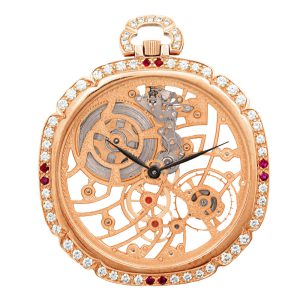 Elegant Swiss 18 Carat pink gold skeletonized dress watch Circa 1980