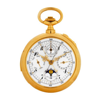 Swiss gold astronomic triple-complicated pocket watch Circa 1890