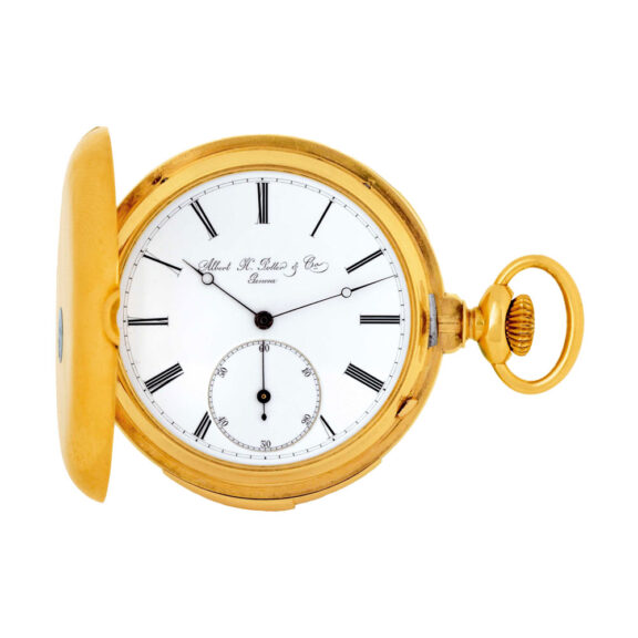 Swiss 18k yellow gold minute repeating lever pocket watch Circa 1900