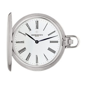 Swiss 18 Carat white gold hunting cased dress watch Circa 1980