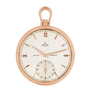 Swiss pink gold 'Prince Imperial' pocket chronometer Circa 1940