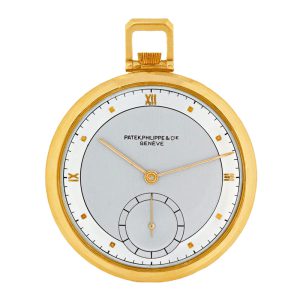 Thin Swiss 18 carat gold keyless dress watch Circa 1940
