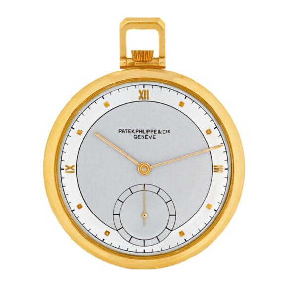 Thin Swiss 18 carat gold keyless dress watch Circa 1940