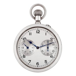 German nickel open faced deck lever chronometer Circa 1940