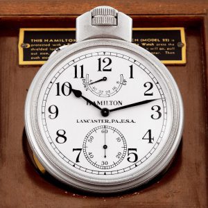 American nickel deck lever chronometer with power reserve Circa 1941