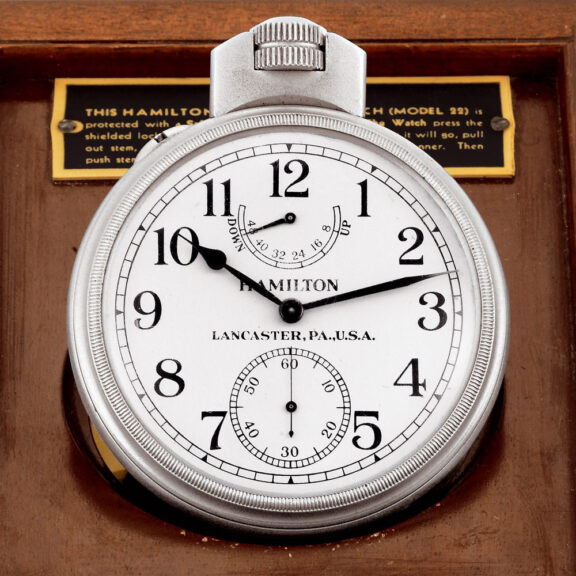 American nickel deck lever chronometer with power reserve Circa 1941