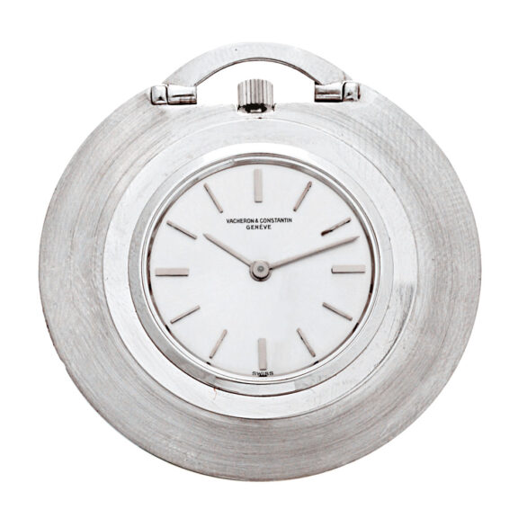 Extra thin Swiss 18 Carat white gold brushed dress watch Circa 1950