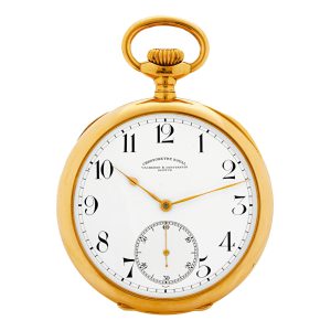 Swiss 18K yellow gold Chronomètre Royal pocket watch Circa 1912