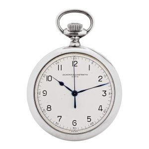 Large Swiss silver deck and pocket lever chronometer Circa 1944