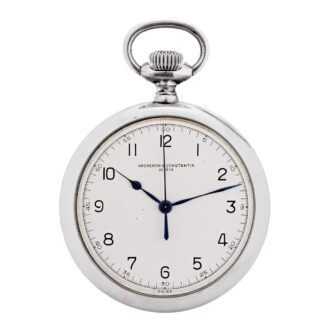 Large Swiss silver deck and pocket lever chronometer Circa 1944