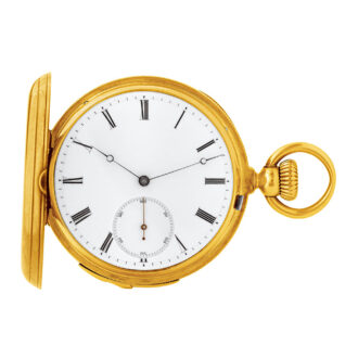 Swiss yellow gold half-quarter repeating pocket watch Circa 1868