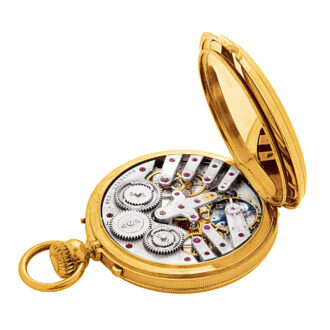 French gold hunting cased keyless lever pocket watch Circa 1880