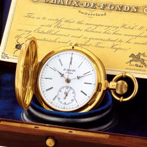 Swiss 18k yellow gold minute repeater with chronograph Circa 1890