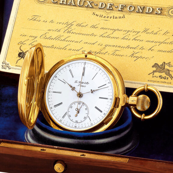 Swiss 18k yellow gold minute repeater with chronograph Circa 1890