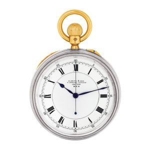 English silver lever with Bonniksen 52½ minute carrousel Circa 1918