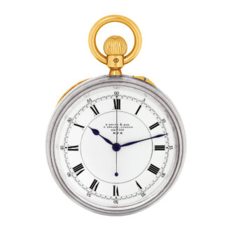 English silver lever with Bonniksen 52½ minute carrousel Circa 1918