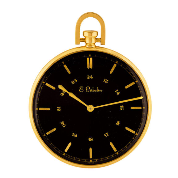 Unusual Swiss gold Art Deco oversized dress watch Circa 1930