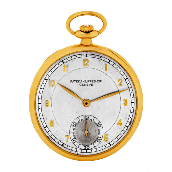 Elegant Swiss gold dress watch with matching chain Circa 1930