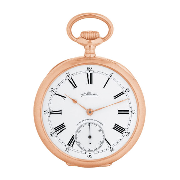 Swiss 18K pink gold Chronometro Gondolo pocket watch Circa 1920