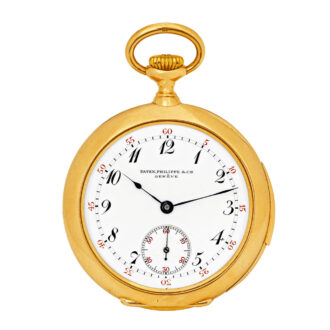 Swiss gold and enamel repeating pendant watch Circa 1912
