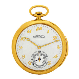 Swiss gold watch with unusual power-reserve indicator Circa 1920