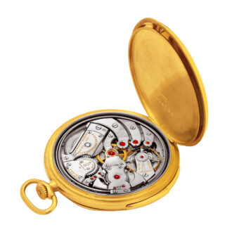 Swiss gold watch with unusual power-reserve indicator Circa 1920