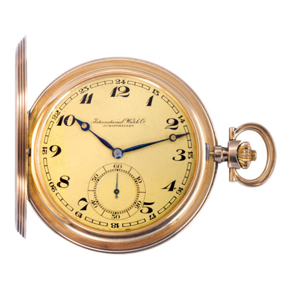 German 14K gold hunting cased keyless pocket watch Circa 1930