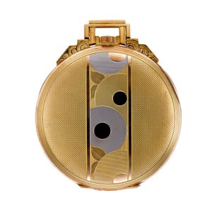 German 14K gold and silver Art Deco pocket watch Circa 1930