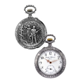 Swiss nielloed silver open faced pocket watch Circa 1900