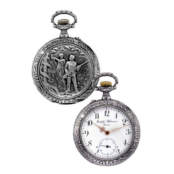 Swiss nielloed silver open faced pocket watch Circa 1900 Swiss nielloed silver open faced pocket watch Circa 1900