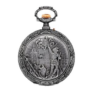Rare Swiss nielloed silver keyless pocket watch Circa 1895