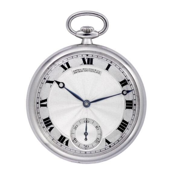 Swiss platinum cased keyless dress pocket watch Circa 1918