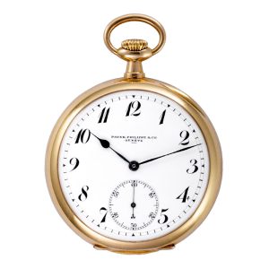 Swiss 18 carat yellow gold keyless pocket watch Circa 1919