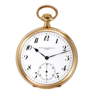 Swiss 18 carat yellow gold keyless pocket watch Circa 1919