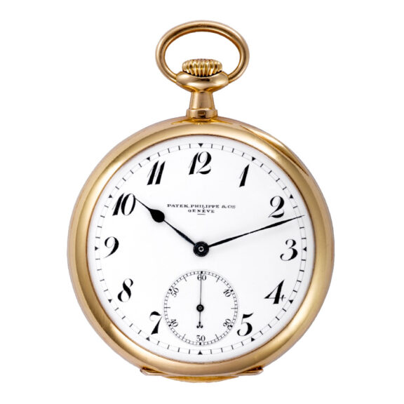 Swiss 18 carat yellow gold keyless pocket watch Circa 1919