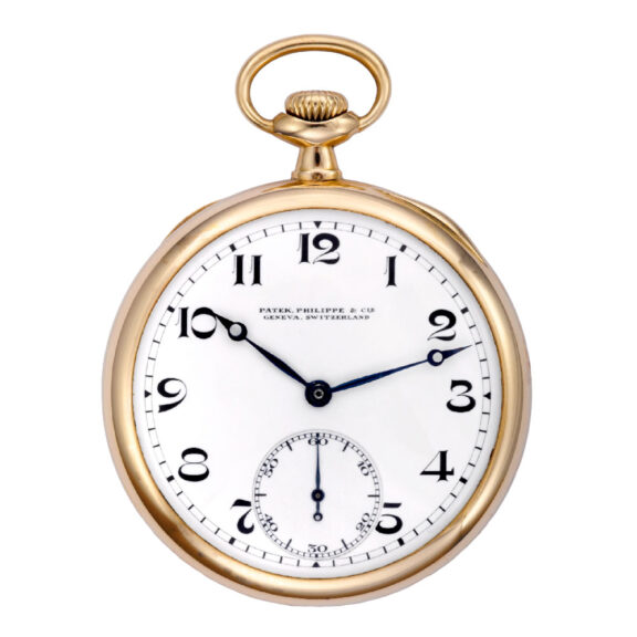 Swiss 18 carat yellow gold keyless pocket watch Circa 1910