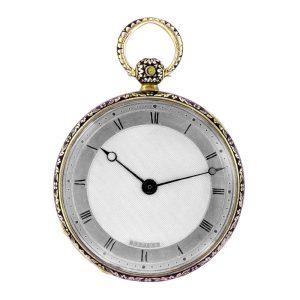 Fine Swiss 18k yellow gold cylinder pocket watch Circa 1850