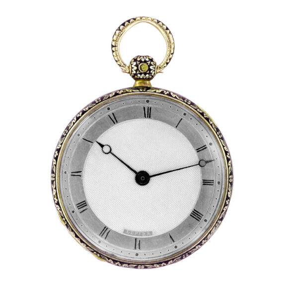 Fine Swiss 18k yellow gold cylinder pocket watch Circa 1850
