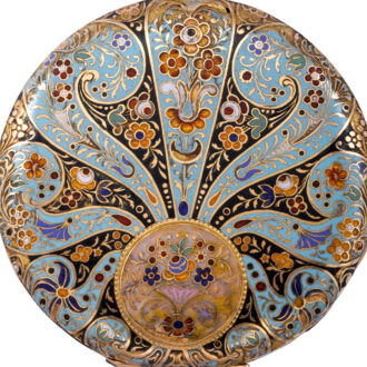 Fine French gold and enamel cylinder pocket watch Circa 1780