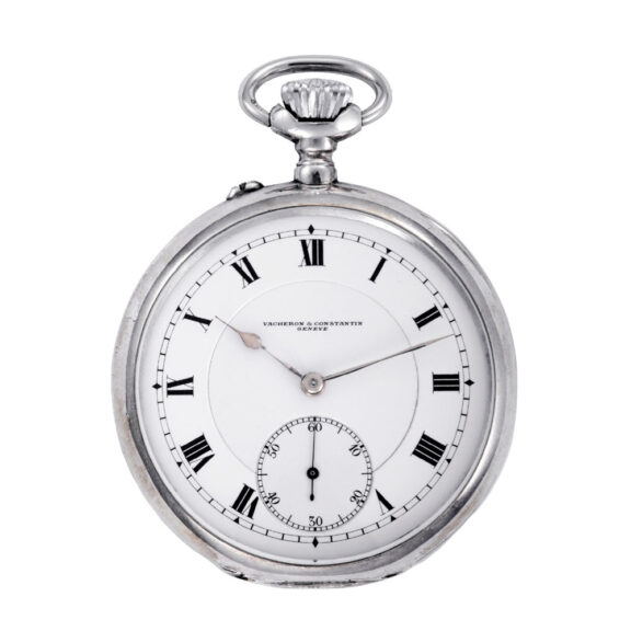 Fine Swiss silver open faced lever pocket watch Circa 1910