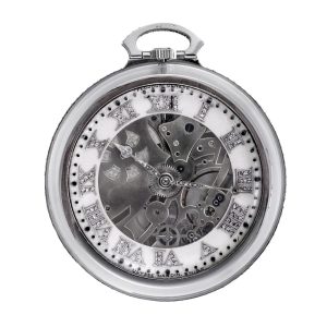 Extremely fine Swiss platinum skeletonized dress watch Circa 1920