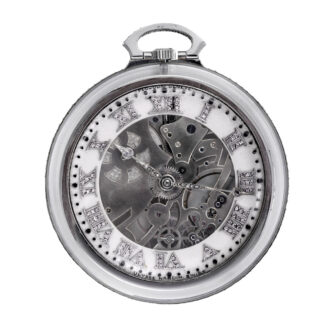 Extremely fine Swiss platinum skeletonized dress watch Circa 1920