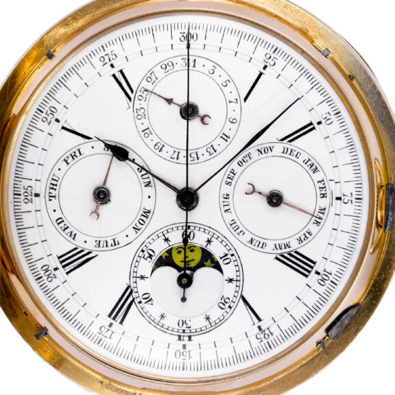 Swiss gold full hunting quarter repeating pocket watch Circa 1910 Swiss gold full hunting quarter repeating pocket watch Circa 1910