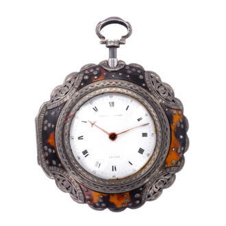 English silver repeating verge with tortoiseshell case Circa 1800