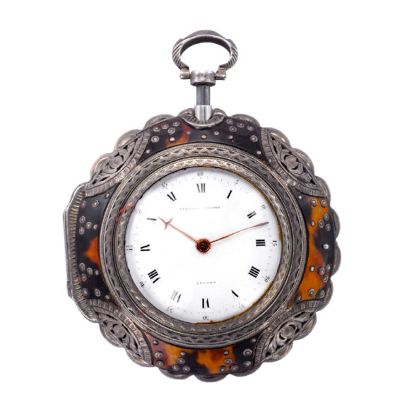 English silver repeating verge with tortoiseshell case Circa 1800